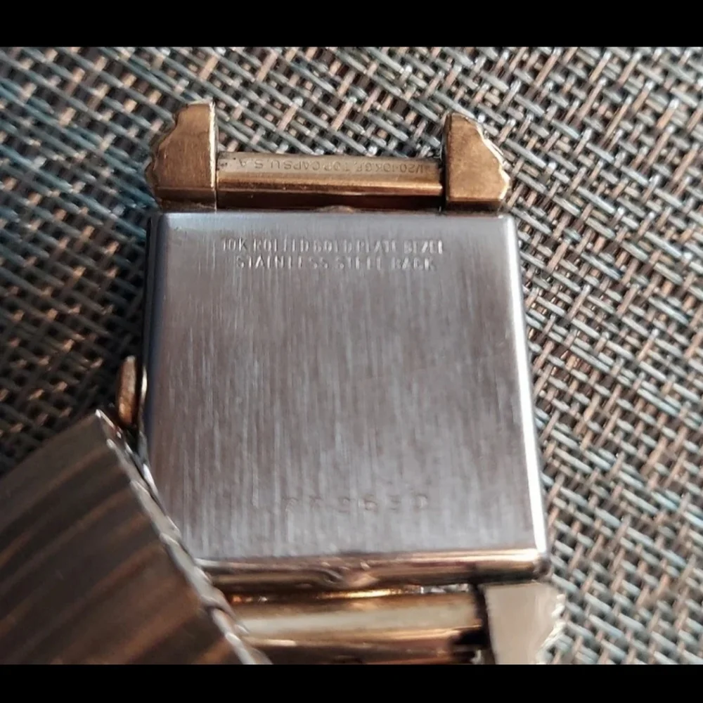 BENRUS WATCH 10K Rolled Gold Plate Steel Stainless Back 772650 NON-RUNNING
